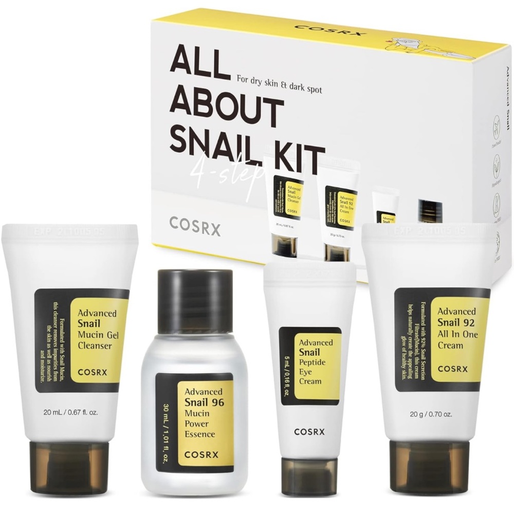 CosRx All About The Snail skin care kit.